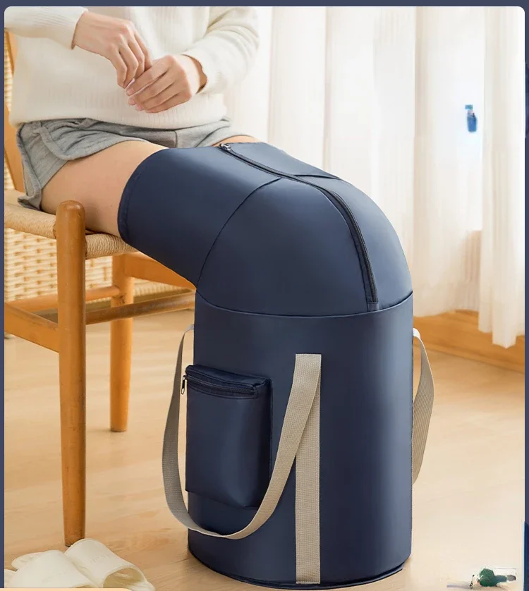 

Hot Sell Foldable foot bath bucket over the calf portable household fumigation over the knee foot bath bag extended thickened