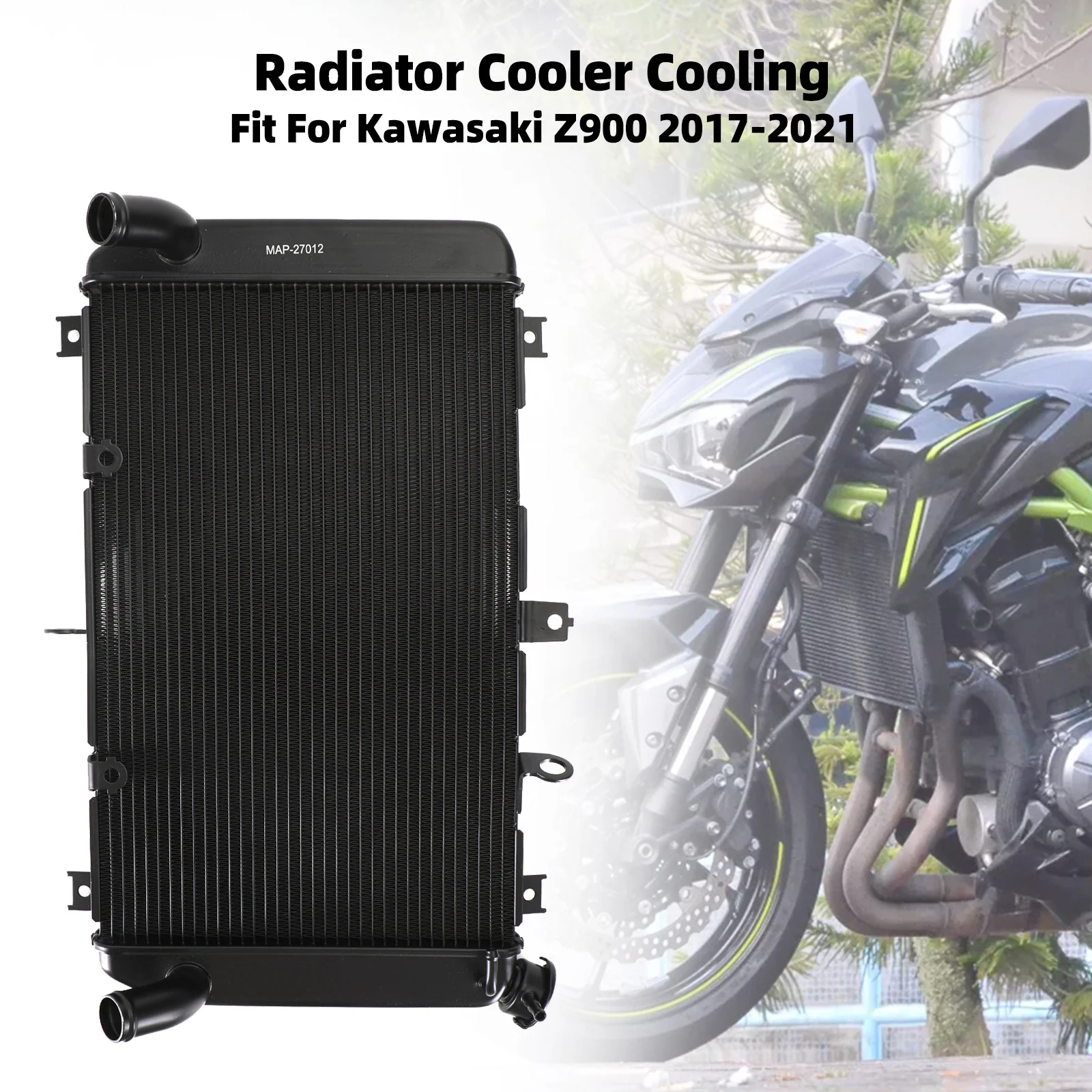 Artudatech Aluminum Radiator Cooler Cooling Fit For Motorcycle Kawasaki Z900 2017-2021 2020