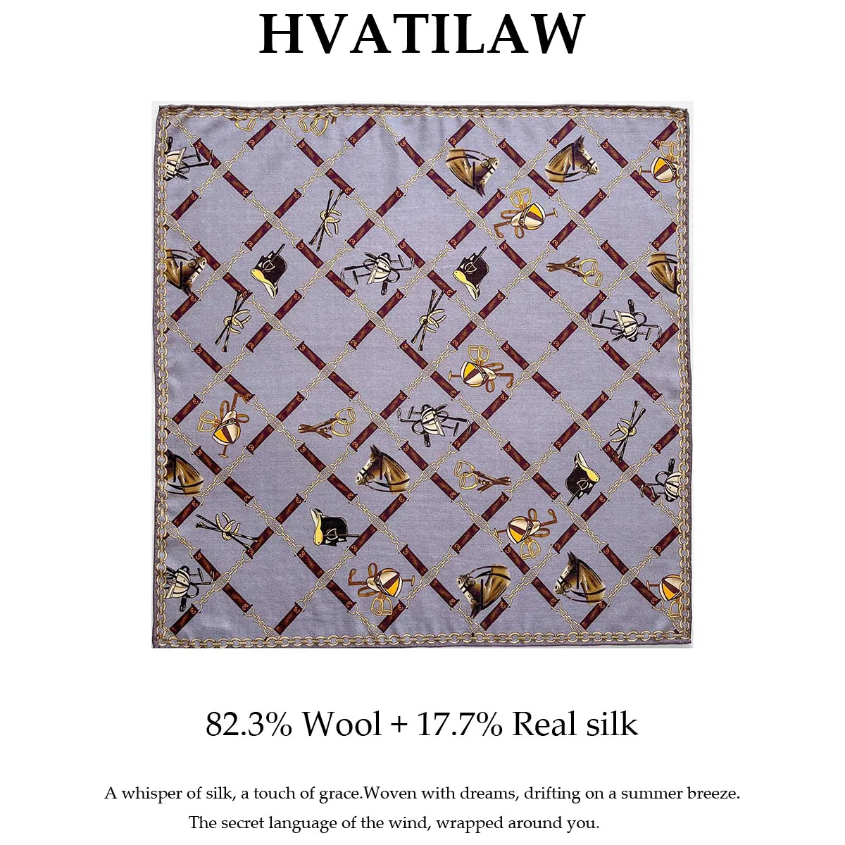 

New Pure Real Silk Wool Scarf High Quality 62cm Square Shawl Wrap Print Bandana Headband Hijab Poncho Scarves Pashmina Lady Gift