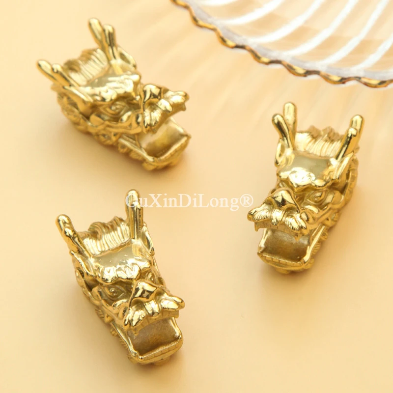 Brand New 8PCS Solid Brass Dragon Head Furniture Handles Drawer Knobs Cupboard Wardrobe Closet Dresser Cabinet Door Pulls