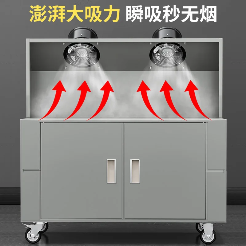 Customizable Butterfly Grill BBQ Truck Grill, Commercial BBQ Grill with Extractor Smoking Truck Stall Snack Truck