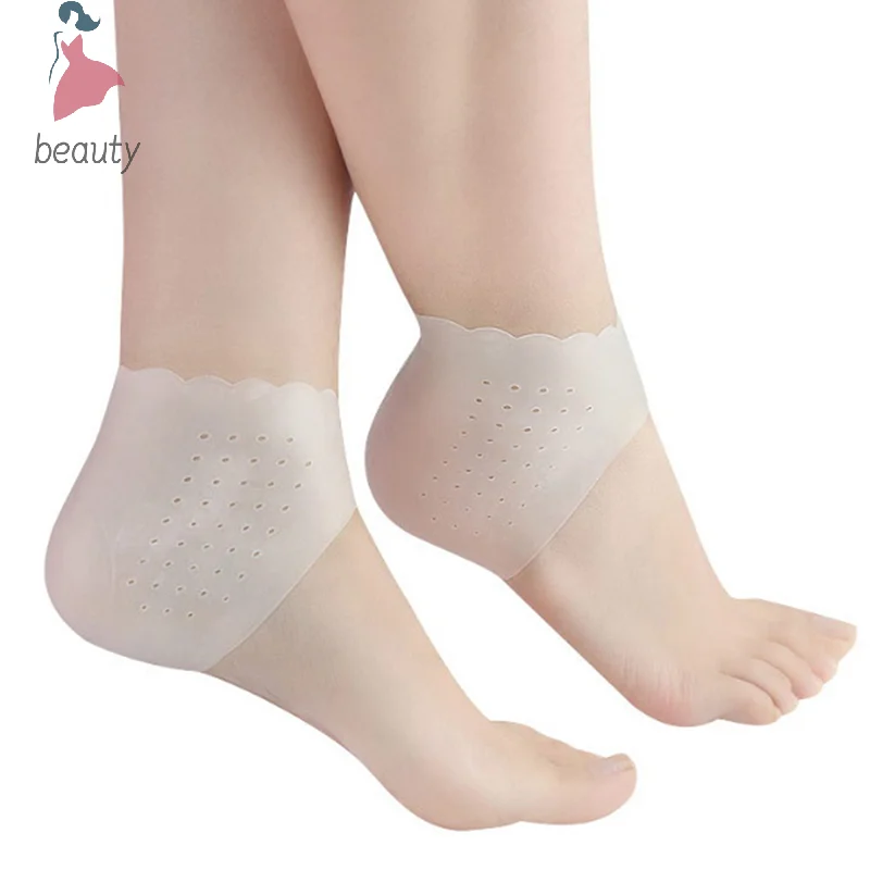 Women Men Silicone Foot Chapped Care Moisturizing Gel Heel Socks Cracked Skin