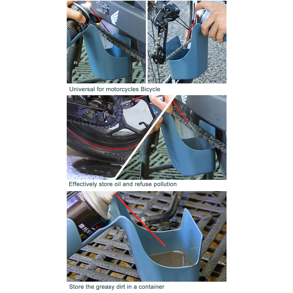 

Motorcycle Chain Cleaning Tool Multi-Function Chain Oiling Diverter Tool Motorcycle Bike Chain Cleaner Tool for Motorcycle Bike