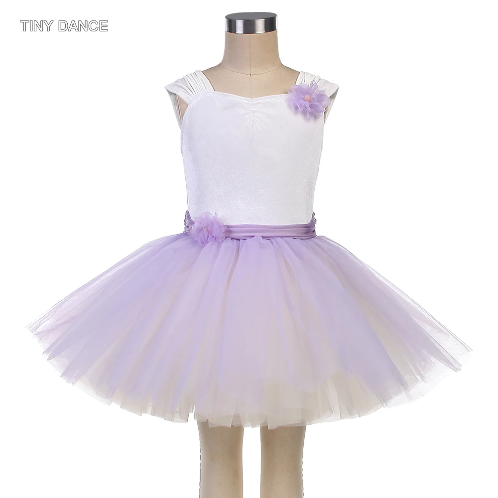 

Wide Shoulder Ballet Tutu Skirt Girls Stage Performance Dance Costume 5 Layers White Puffy Tutus Kids Ballerina Dress 25066