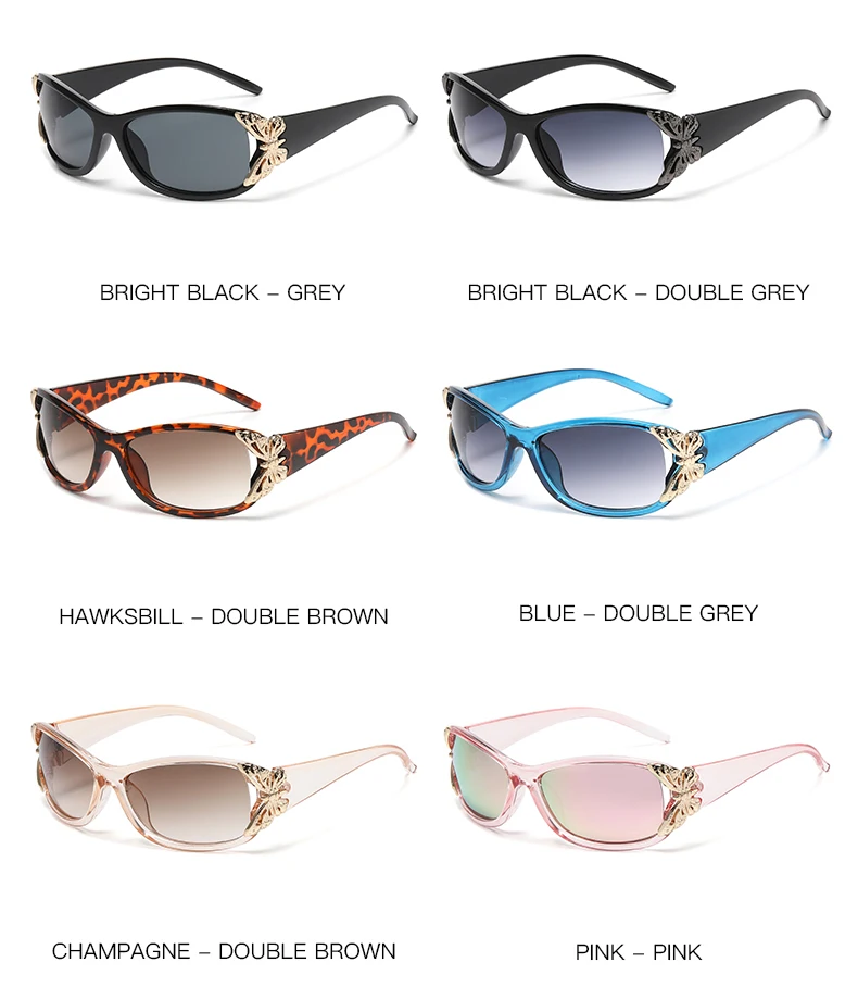 Modische und elegante Schmetterlings-Sonnenbrille für Damen im Freien, UV-Schutz, Sonnenschutz, bunte Sonnenbrille JH3058 – Detail 6