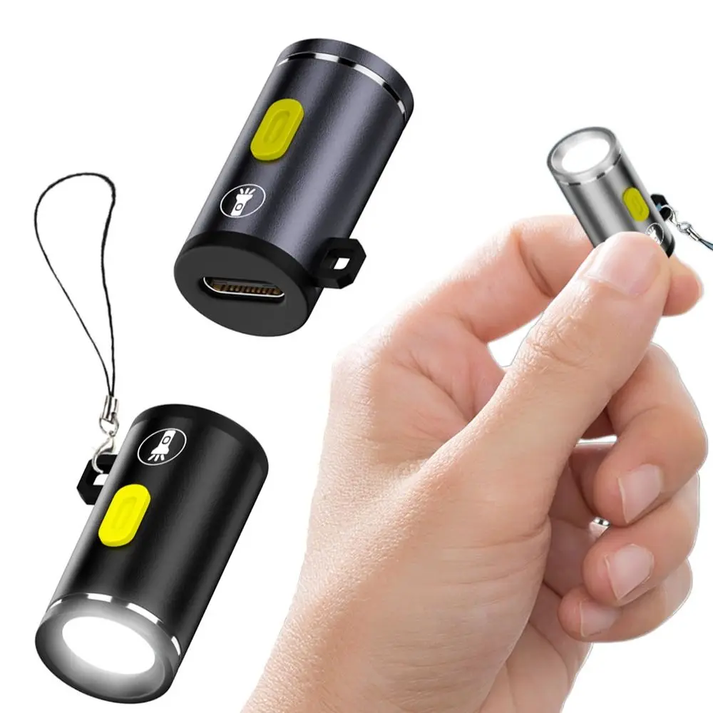 

Type-C Mini Flashlight with Lanyard Portable Pocket Flashlights Plug and Play 230 High Lumens Keychain Flashlight