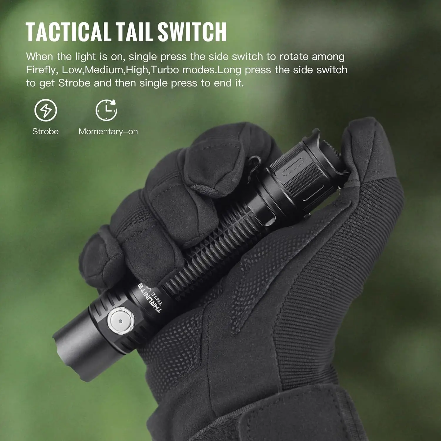 Taktische LED-Taschenlampe mit 1950 Lumen, wiederaufladbar über USB, kompaktes EDC für den Einsatz im Freien und Strafverfolgung