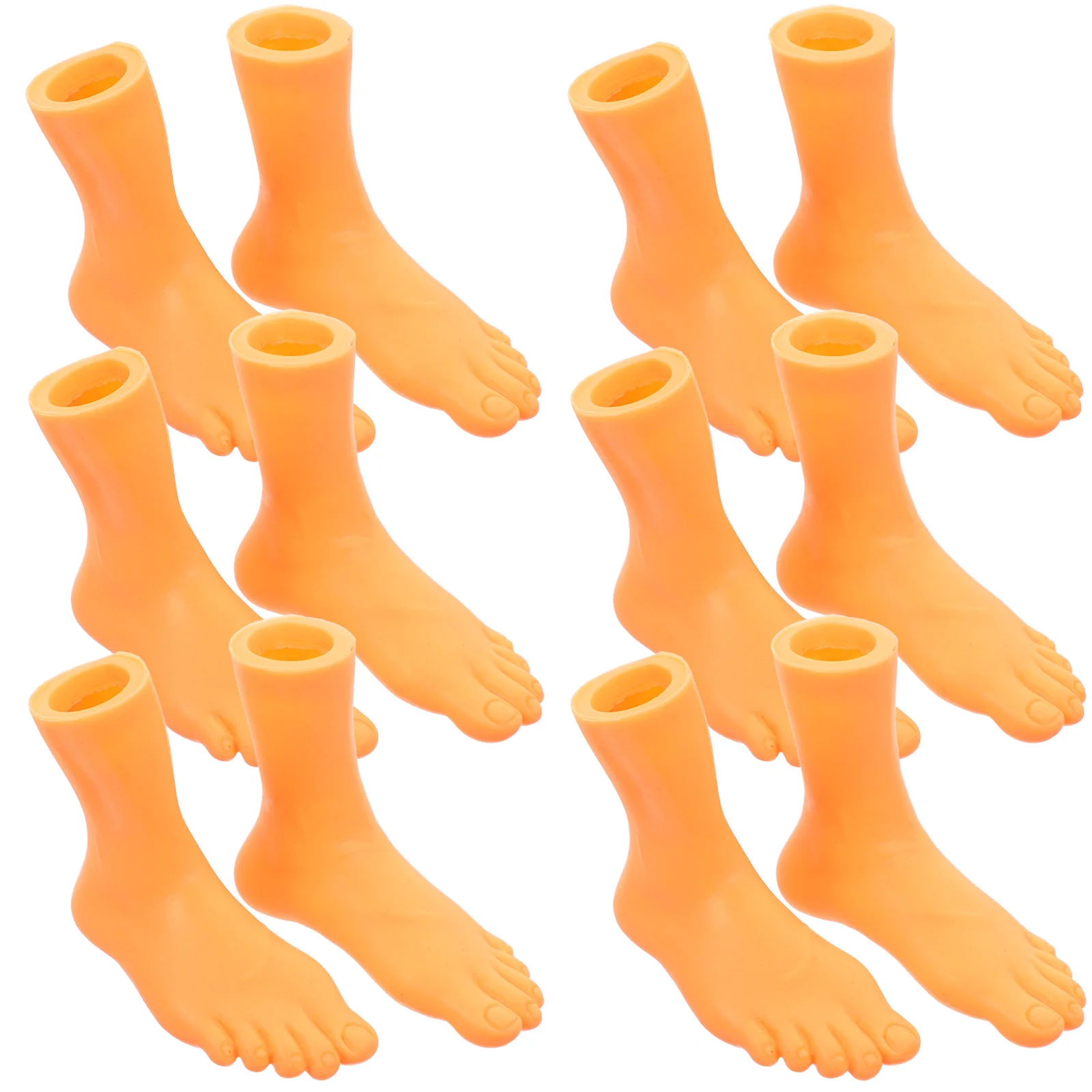 

6 Pairs Finger Booties Foot Puppets Model Educational Supplies Toddler Creative for Babies Left and Right Toys Kids