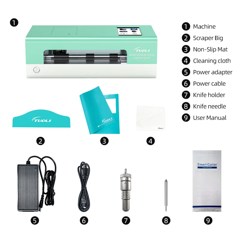 Real Photo Fully Automatic Tpu Hydrogel Film Skin Sticker Cut Mobile Screen Protector Cutting Machine