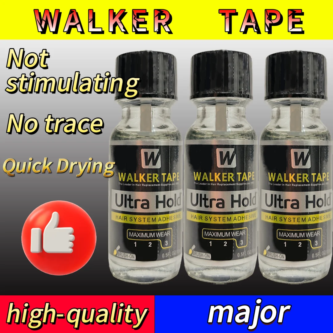 ووكر الشريط الترا عقد الدانتيل لاصق 0.5 أوقية/15 مللي مقاوم للماء شعر مستعار تأثيري إصلاح الأذن اللحية سلس طويلة الأمد لاصق سريع