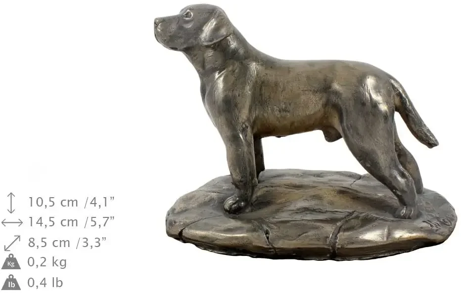 Labrador Retriever Urna Memorial com Estátua para Animais, Urna personalizável para Cinzas do cão