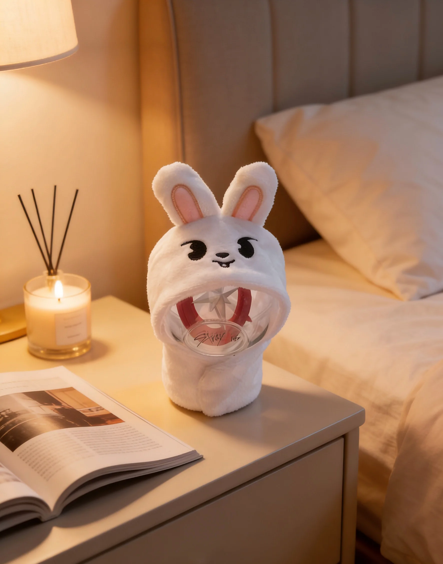 

SKZOO Concert Theme Lampshade Plush Doll Cloak Hat Fan Support Decorative Light Accessories