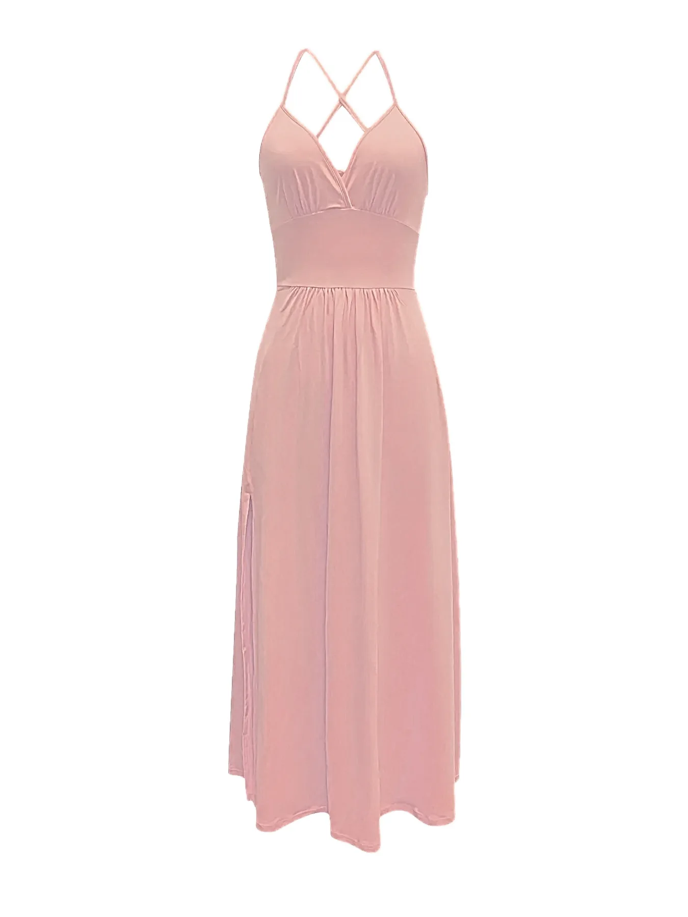 2025 Vanilla Girl Summer Dress  Adjustable Suspenders | Cottagecore Slit Maxi Dress, Wedding Guest Outfit