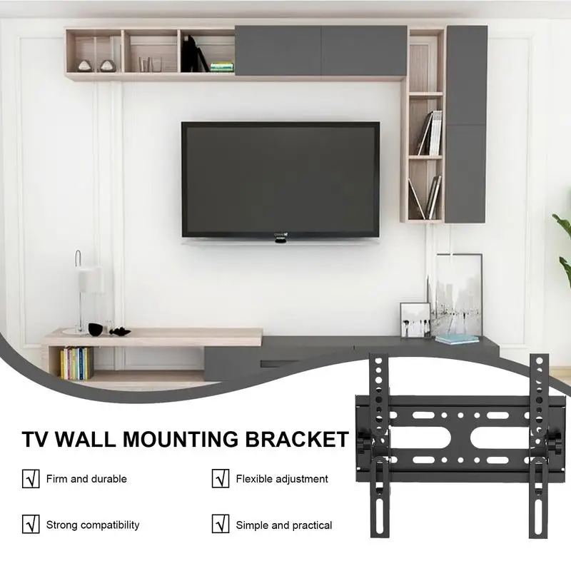 14-43-calowy uchwyt na monitor do telewizora Uniwersalny, niskoprofilowy, płaski uchwyt ścienny do telewizora Regulowany stojak na telewizor z