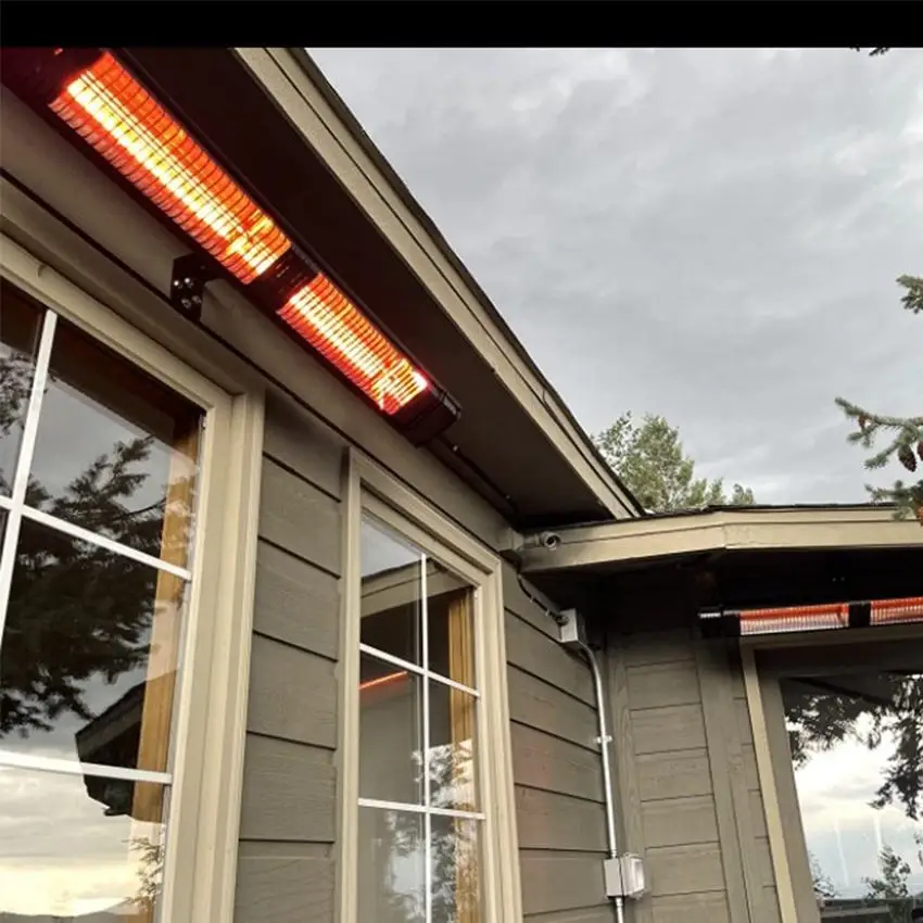 3000W Electric Infrared Patio Heater for Outdoor Household Use Wall Mounted or Ceiling Type Winter Spring Garden IP65
