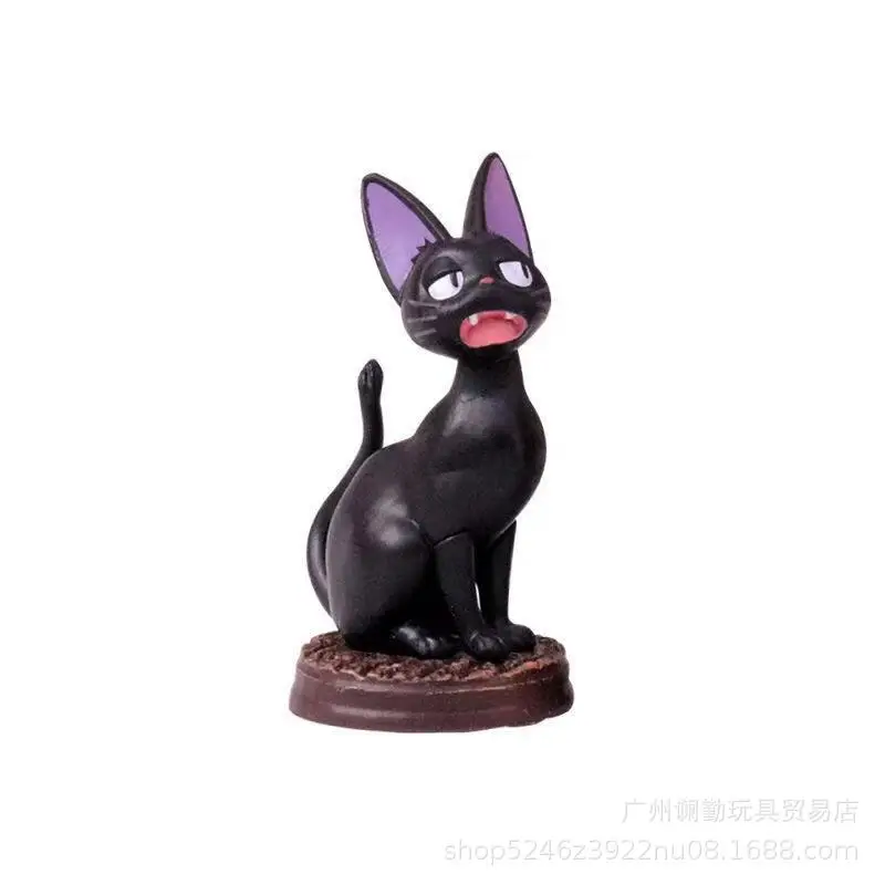 6pcs/set Anime black cat JiJi Q version action figures PVC Model Toys doll Desk Decor Collection Gifts