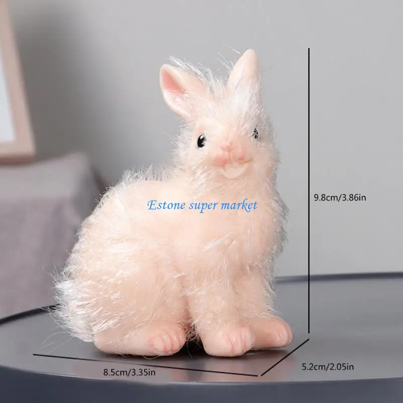 090B Silicone Thỏ Đồ Chơi Mô Hình Cuộc Sống Thực Tế Như Động Vật Hình Kid Nhận Thức Đồ Chơi