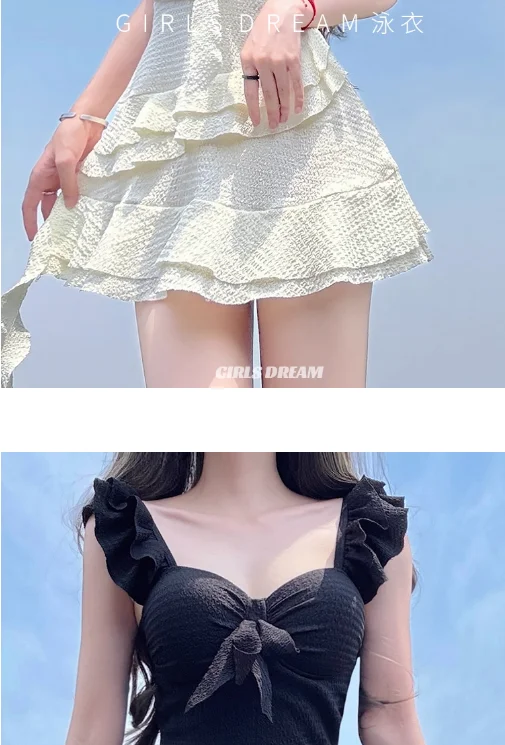 

Summer New One-piece Swimsuit Female Sweet Girl Pure Desire Wind Thin Seaside Vacation Hot Spring Sleeveless Bathing Suit
