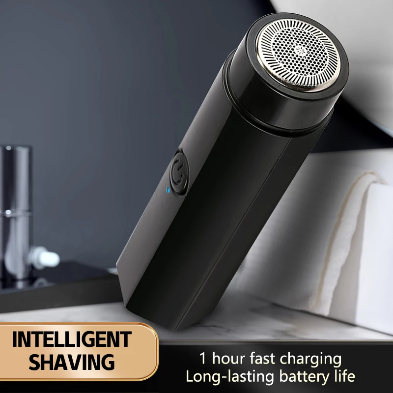 Electric Shaver One-Button Use Electric Razor For Men Rotary Portable Mini Shaver Pocket Size Rechargeable Wet&Dry