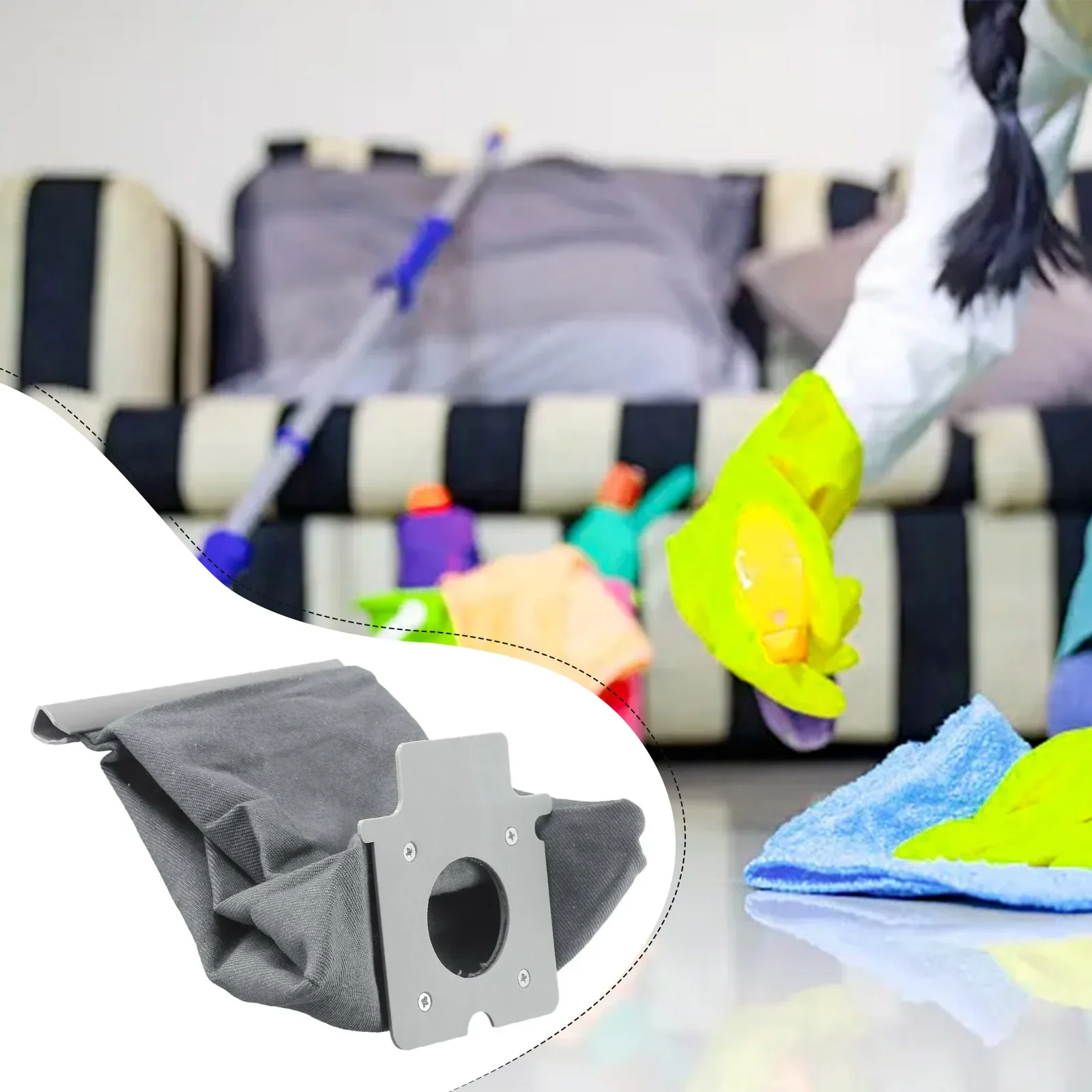 1pc Vacuum Dust Bag For Panasonic MC-E7101 MC-E7102 Replacement Cloth Washable Cleaner Spare Pouch Home Appliance Parts