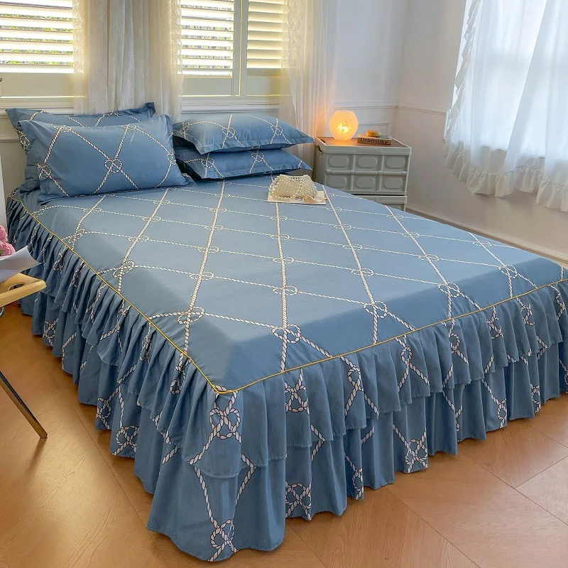 

New Princess Bedspread Bed Sheet Mattress Cover Full Twin Queen King Size Bedsheets Bedding Bed Skirt