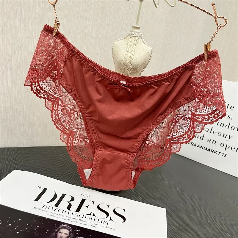 กางเกงในผ้าไหมน้ำแข็งสำหรับผู้หญิง ปี 2024 ไซส์ใหญ่ ไร้ตะเข็บ บวกไซส์ ชุดชั้นในสตรี ลูกไม้ เซ็กซี่