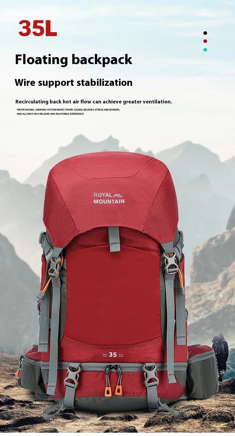 

35L Camping Backpack Travel Bag For Men Large Capacity Outdoor Sport Trekking Hiking Mountaineering Shoulder Bag with Rain cover