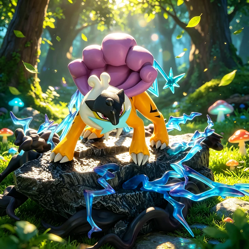 

13cm/5.11in Anime Pokemon Figure Raikou Action Figures PVC Statue Model Collection Toys Gifts