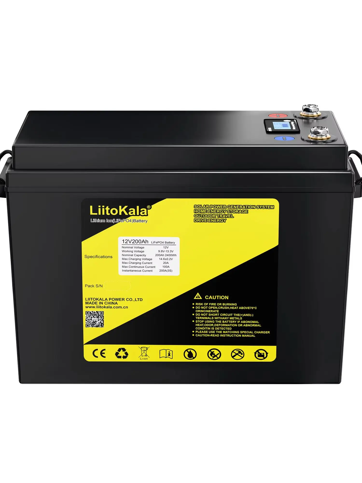 LiitoKala 12V 150Ah 200Ah LiFePO4 Batterie für Wohnmobile, Golfcarts, Offroad-Fahrzeuge und Off-Grid-Anwendungen