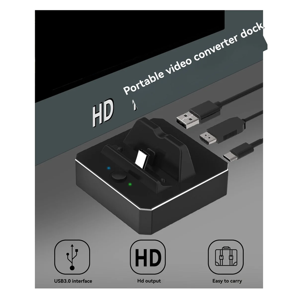 BAAQ 1-type-C draagbare opladerstandaardschakelaar NS - Compatibel met tv-conversieadapter Oplaaddockstation