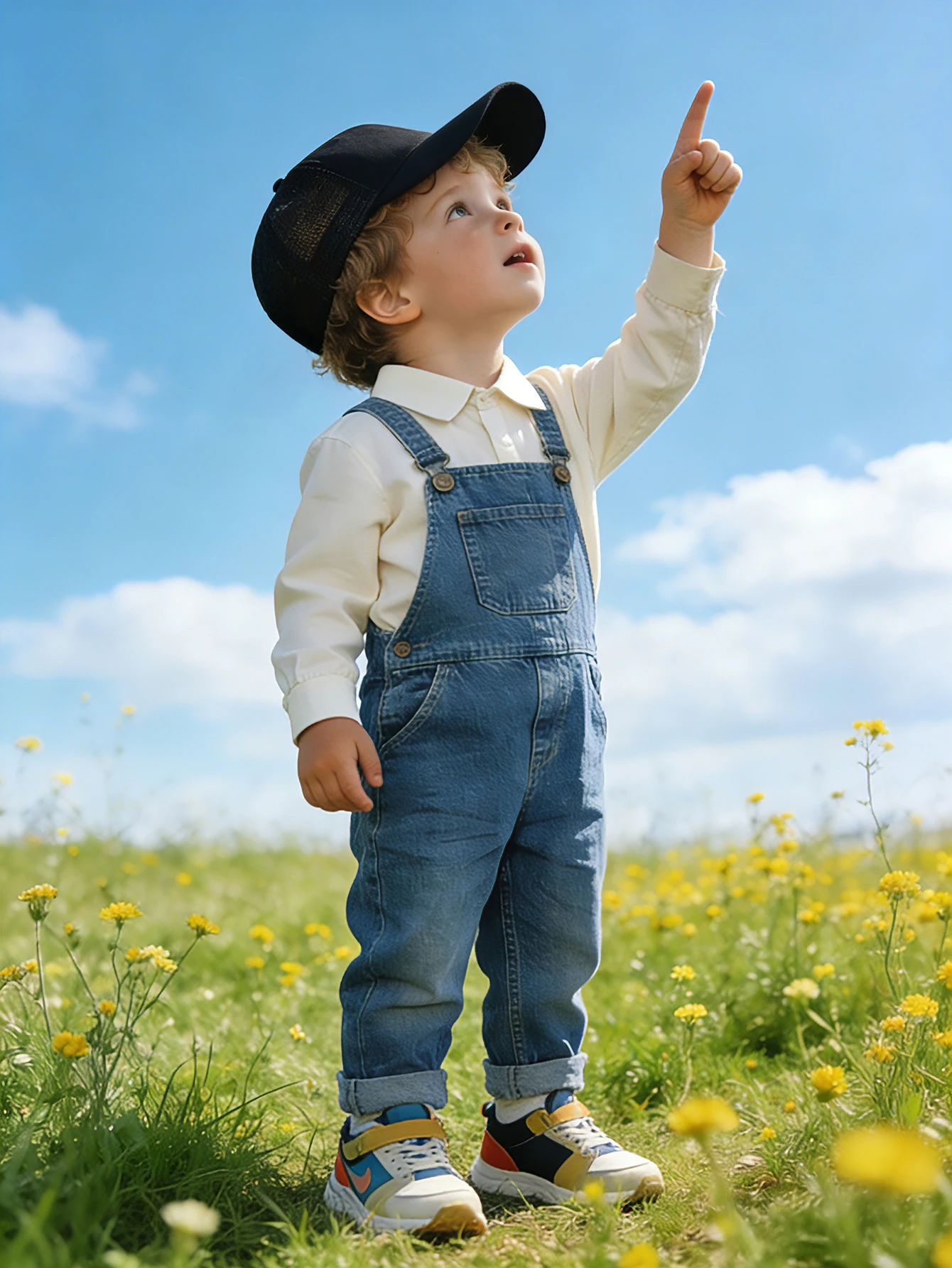 1 pc solid color mesh baseball cap, adjustable outdoor casual hat, suitable for girls and boys aged 3-8, travel sun protection - view 4