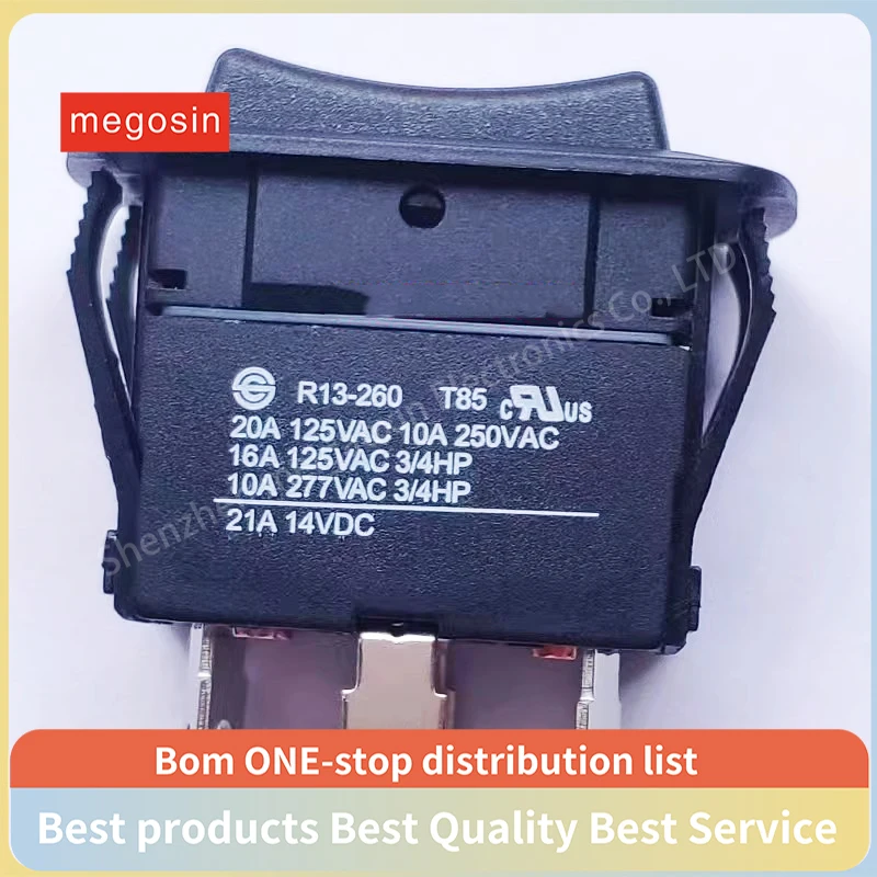 1pcs/lot R13-260E Switch 6-pin 3-speed self-locking boat switch RV conversion switch 21A 14V