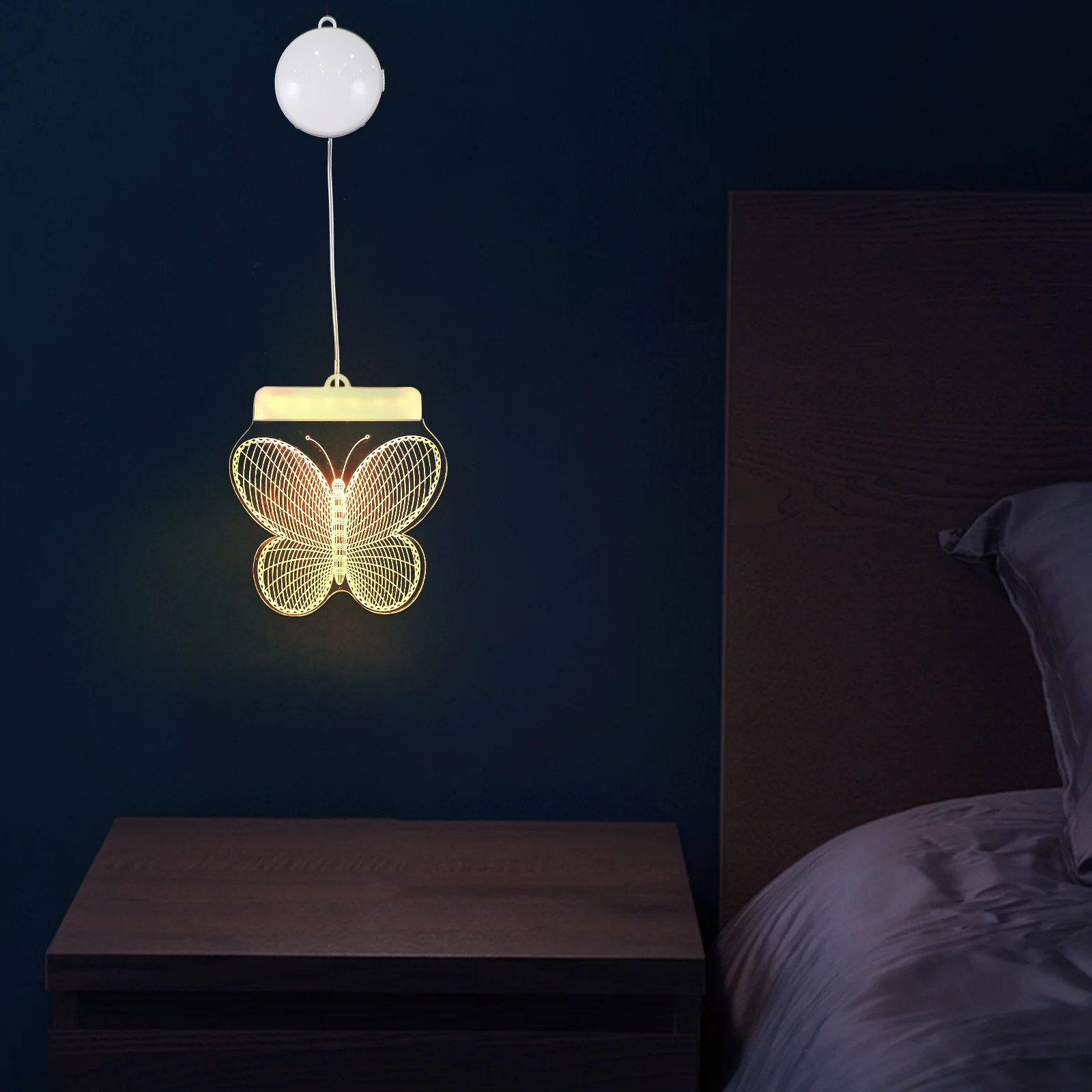 1 مجموعة الإبداعية شنقا ضوء 3D تصميم LED مصباح للزينة نافذة عرض ضوء الليل غرفة نوم عطلة غرفة ديكور