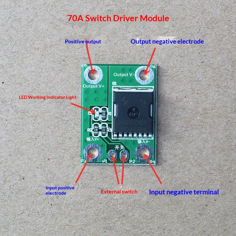 FET MOS Driving Module Large Current Output PWM Regulator Controlled by Small Signal 10A 30A 70A DC Switch Board