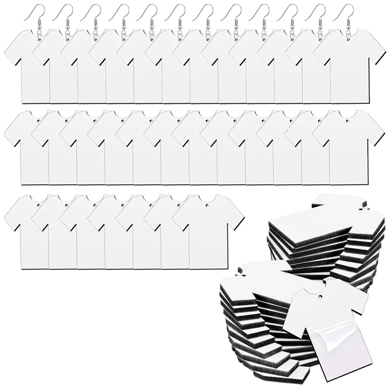 

M12K-1Set Shirt Sublimation Earring Blanks Sublimation Ornaments Sublimation Jewelry Blanks Sublimation Blanks