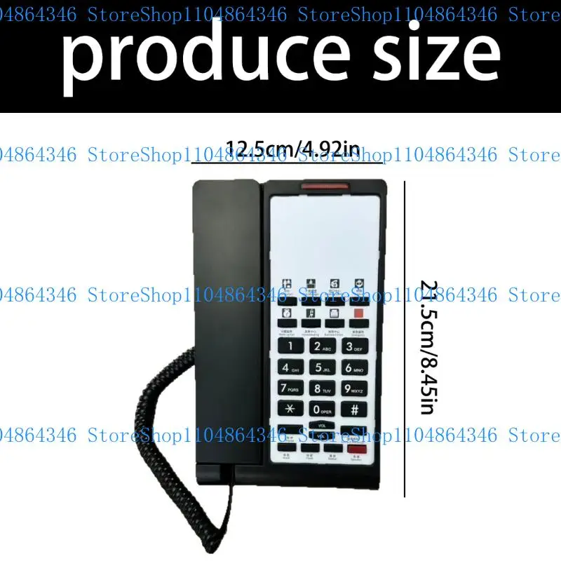 5ASD Corded Phone Phone Big Button House Business Desktop Linear linear