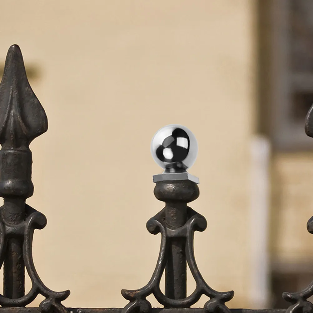 2 pcs Steel Handrail Stair Railing Wood Indoor Halloween Christmas New Year Fence Post Ball Decorative Ball Fence Hardware