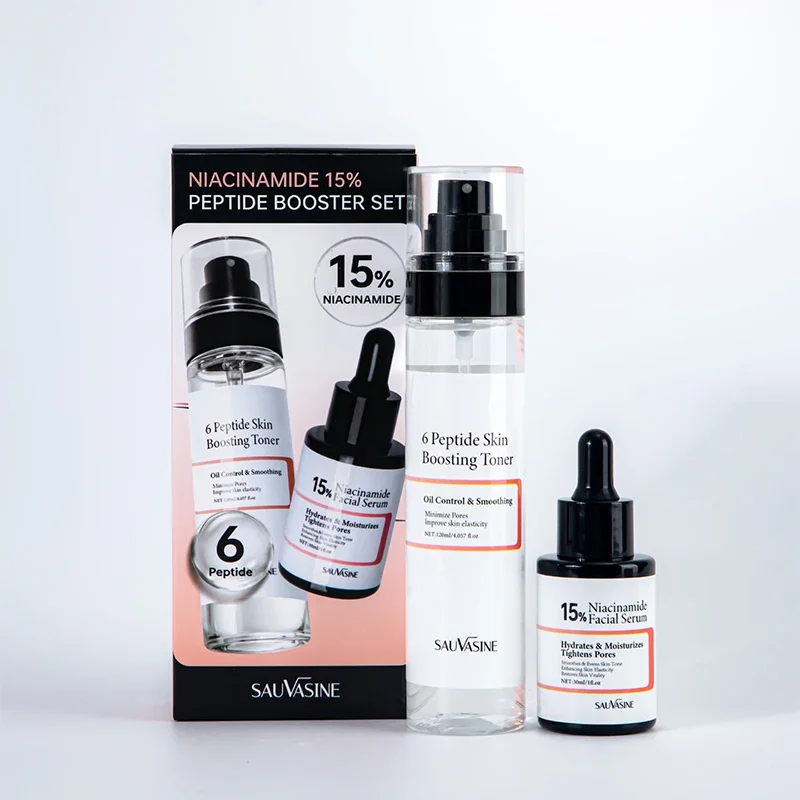 150ml niacinamida 15% juego de potenciador de péptidos 120ml 6 peptídico tóner de la piel 30ml 15% suero Facial coreano blanqueamiento cuidado Facial hidratante