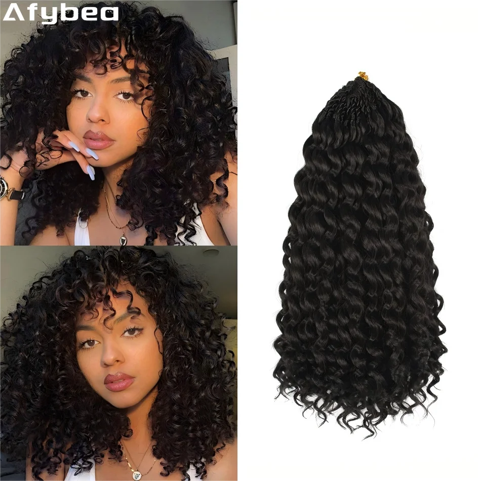 

Burmese Curly Feather Crochet Human Hair Extension Kinky Curly Pre Separated Knotless Invisble Micro Loop Hair Extensions 120g