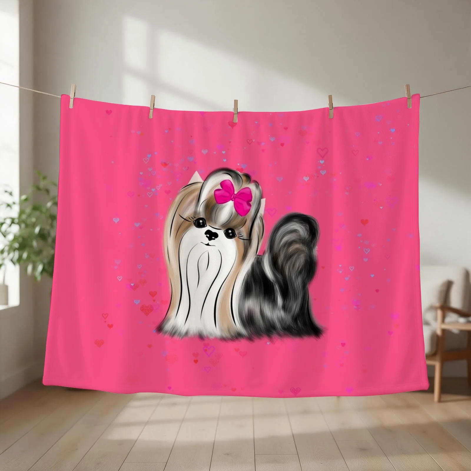 Biewer Yorkshire Terrier Throw Blanket couch cozy soft plush fuzzy picnic outdoor blanket