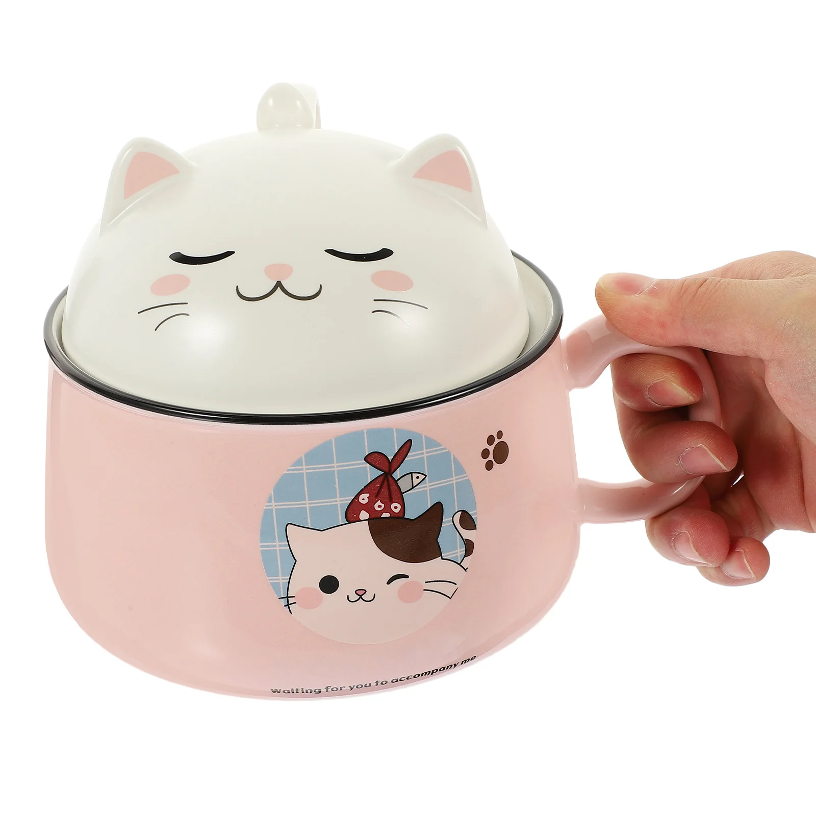 

1Set Instant Noodle Ramen Bowl Premium Cat Pattern Soup Bowl Large Cute Japanese Style Kitchen Ramen Noodle Bowls