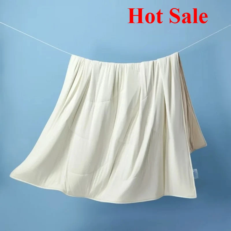 

New cooling ice silk air conditioner quilt Xia Liang quilt machine washable single double AB-sided knitted cotton