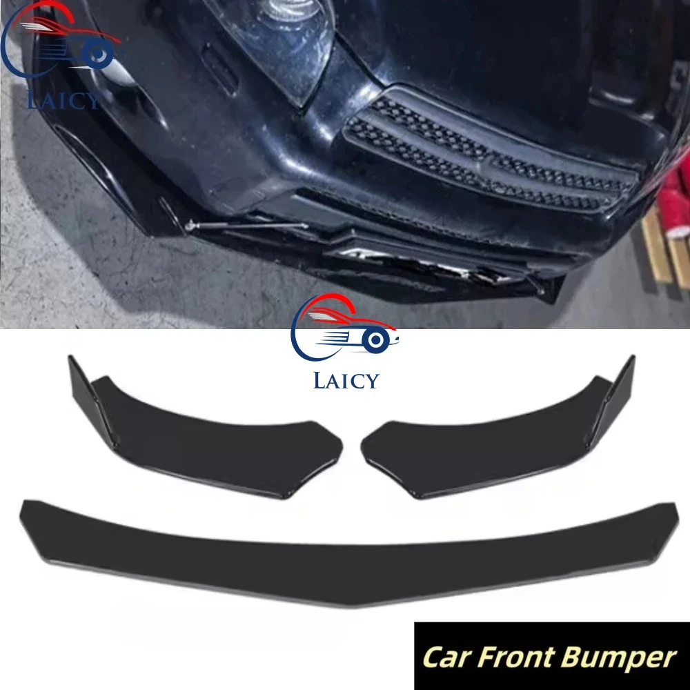 

LAICY For T0yota Sienna Car Front Bumper Lip Body Kit Canard Lip Diffuser Spoiler Anti Scratch Covers Auto Parts Black