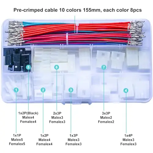 Molex Mx 3.7Mm Mannelijke Vrouwelijke Connector 1x1pin 1x2pin 1x3pin 1x4pin 2x3pin 3x3pin 5500 5600 Behuizing (YO-MX3.7-5500)