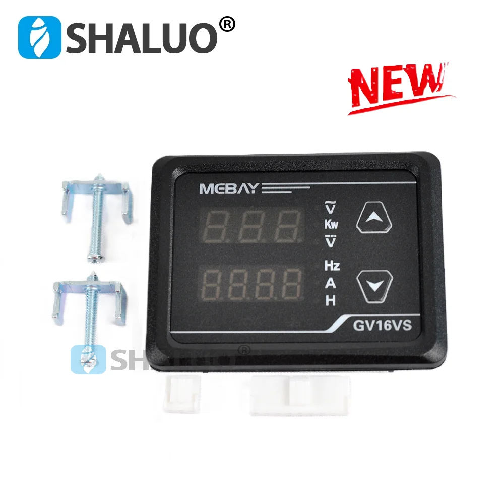New GV16VS Mebay Generator Digital Meter With Protective Shutdown Voltage Current  Frequency Accumulated Runtime TTL Interface