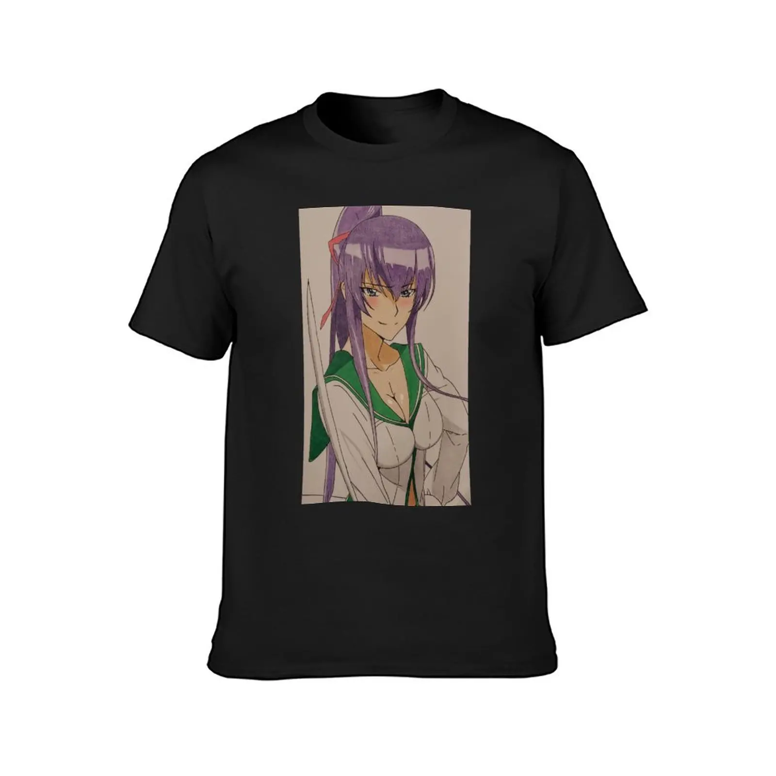 Saeko Busujima T-Shirt quick drying kawaii clothes Aesthetic clothing heavyweight t shirts for men