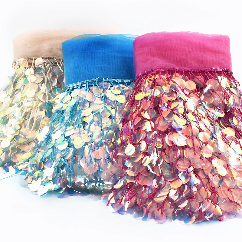

3/6/9Yards 17cm Skirt Sequin Tassel Fringe for Sewing Clothes Dress Lace Trims Ribbon Party Garment Fabric DIY Accessories