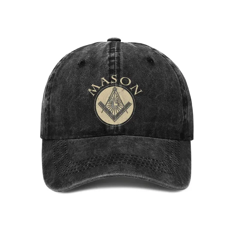 Masonic Logo Freemason Symbols Baseball Cap Square Compass Emblem Hat for Men Women
