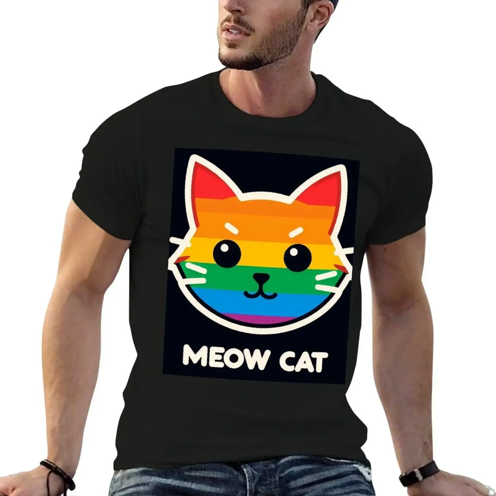 baby lasagna croatia eurovision 2024 meow cat T-Shirt kawaii clothes man t shirt mens tall t shirts