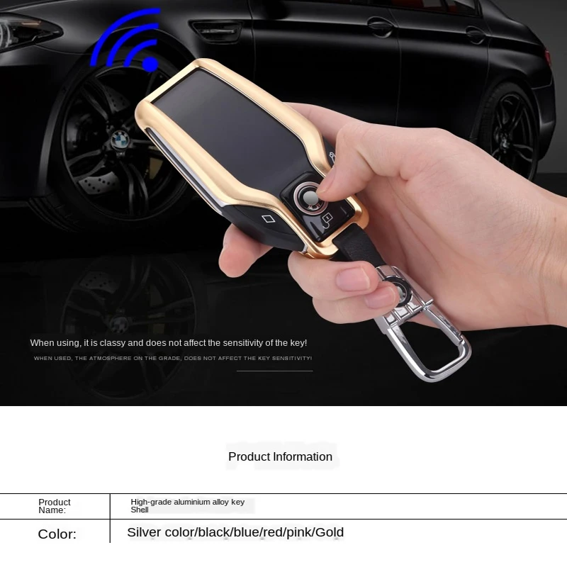 

Aluminium Alloy Car Smart Key Case Cover for BMW 7 Series 730LI 740 New 7 Series 6 Series GT Intelligent 530le LCD Screen